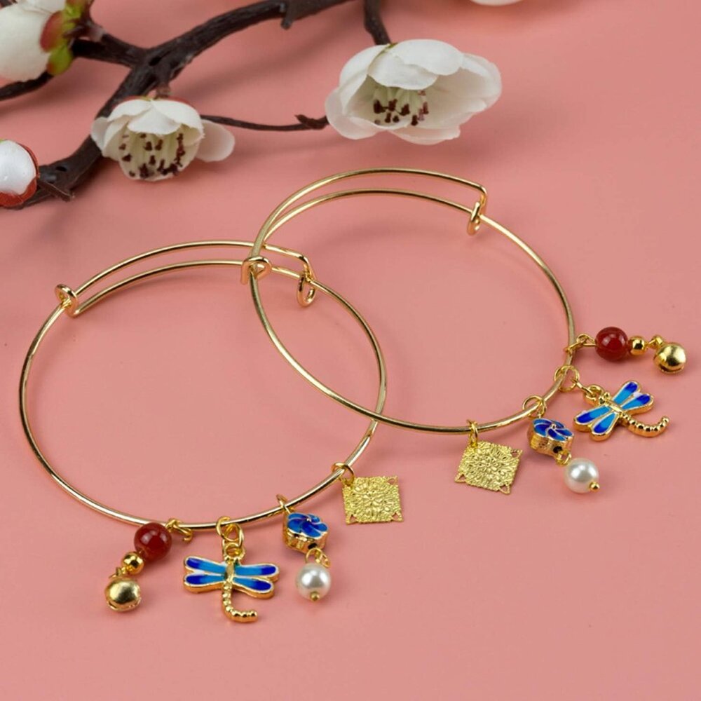 Versatile 60pcs Gold Bangles - Adjustable Wire Bl… - image 6